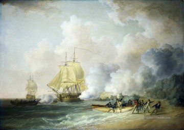 Einnahme von Fort Louis Martinique 1794 Seeschlachten Ölgemälde